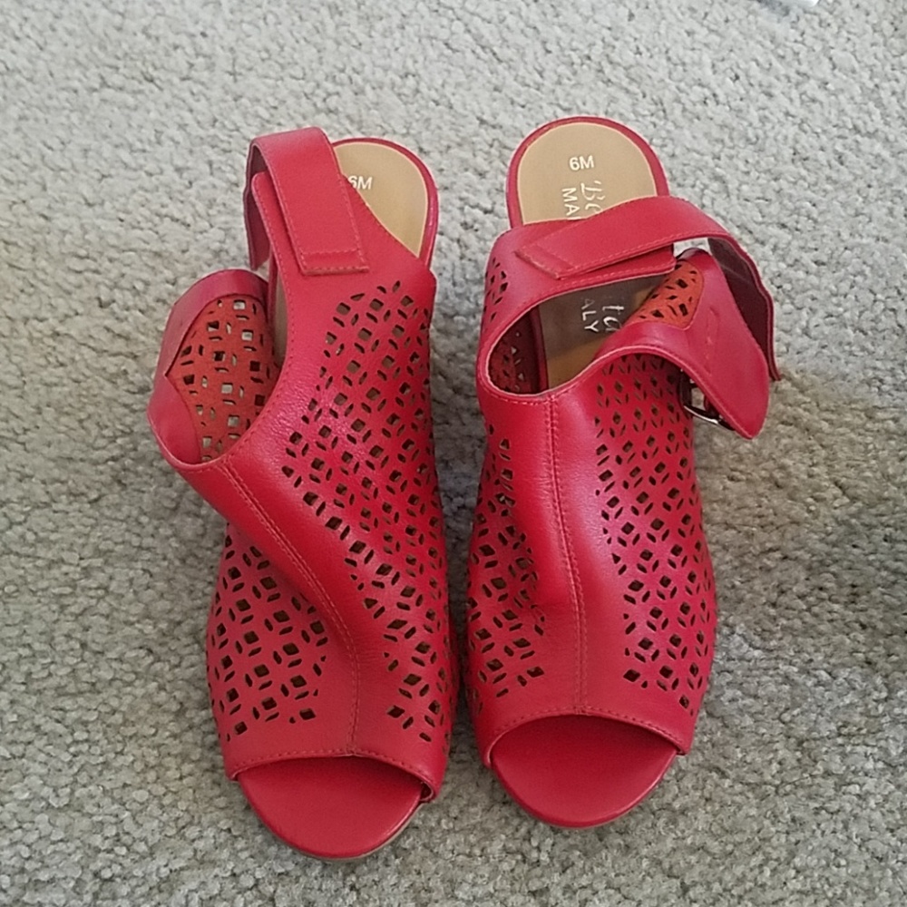 Red Block Heels!